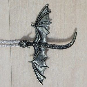 Necklace Charm | Silver Dragon